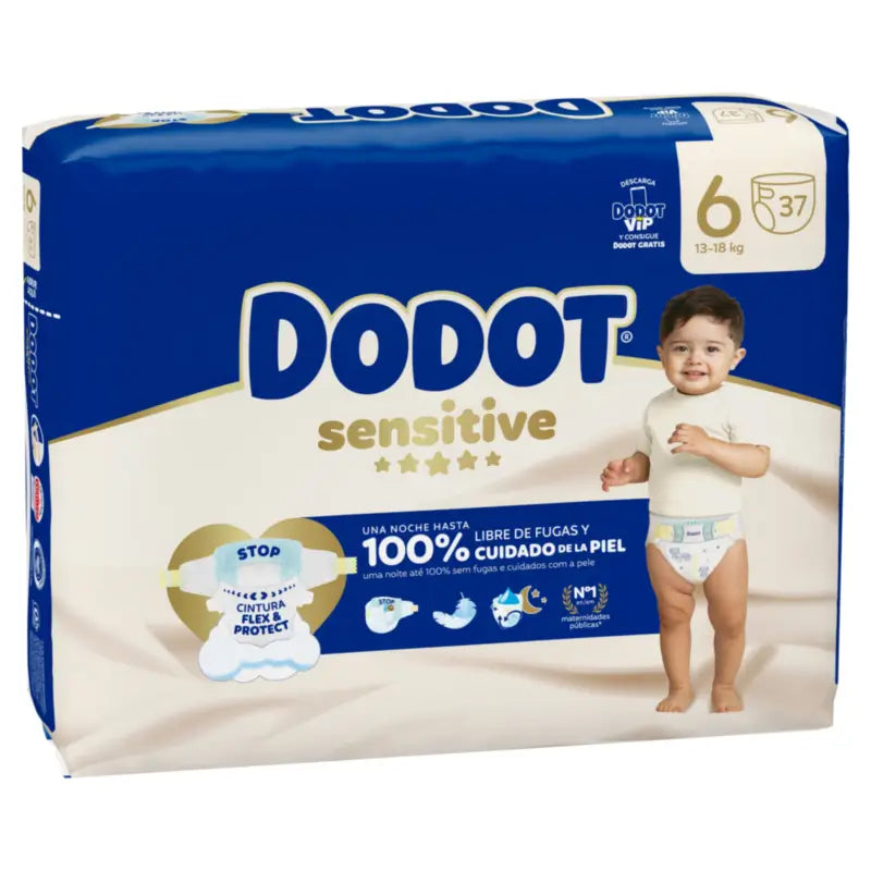 Dodot Sensitive Veľkosť 6, >13 kg, 37 plienok