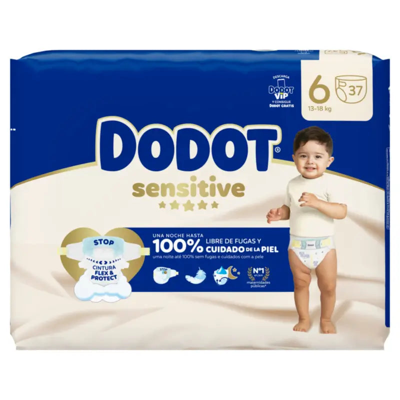 Dodot Sensitive Veľkosť 6, >13 kg, 37 plienok