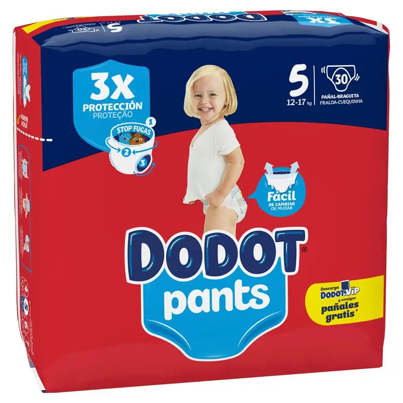 Dodot Pants – nohavičkové plienky, veľkosť 5 (12–17 kg), 30 plienok