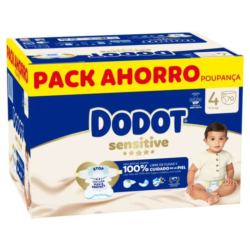 Dodot Sensitive Box veľkosť 4, 2x70 plienok