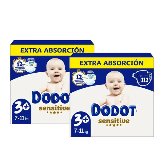 Dodot Sensitive Extra-Box, veľkosť 3+, plienky, balenie 2x112