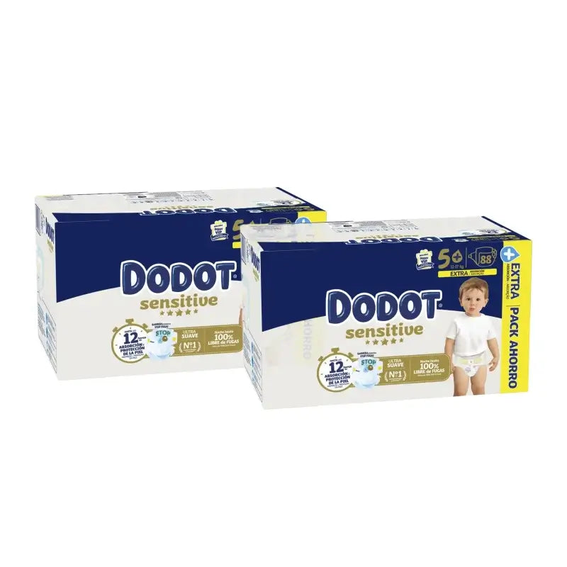 Dodot Sensitive Extra – balenie veľkosti 5+, plienky, balenie 2x88