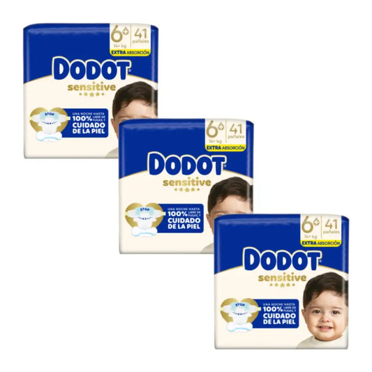 Dodot Sensitive veľkosť 6 Extra-Jumbo, 3 x 41 plienok