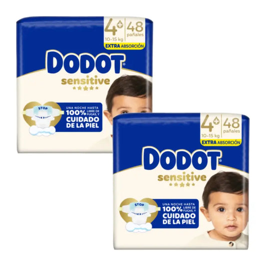 Plienky Dodot Sensitive s extra absorpciou, 10–15 kg, veľkosť 4+, balenie 2 x 48 kusov