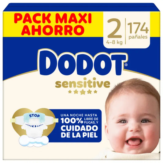 Dodot Sensitive veľkosť 2, plienky, 4 kg – 8 kg, 174 ks