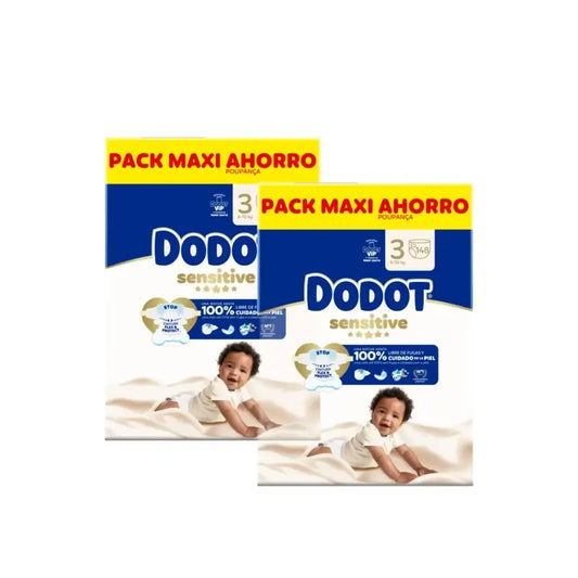 Dodot Sensitive, veľkosť 3, plienky 6–10 kg, balenie 2 × 148