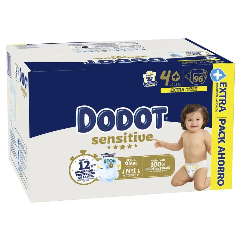 Dodot Sensitive Extra-Box veľkosť 4+, 96 plienok