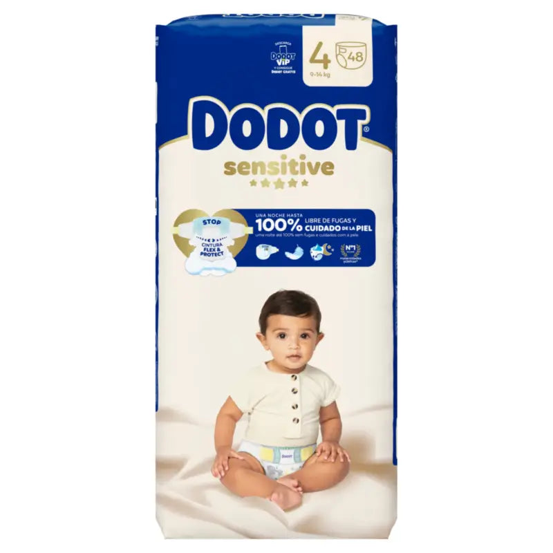 Dodot Sensitive veľkosť 4 (9–14 kg), 48 plienok