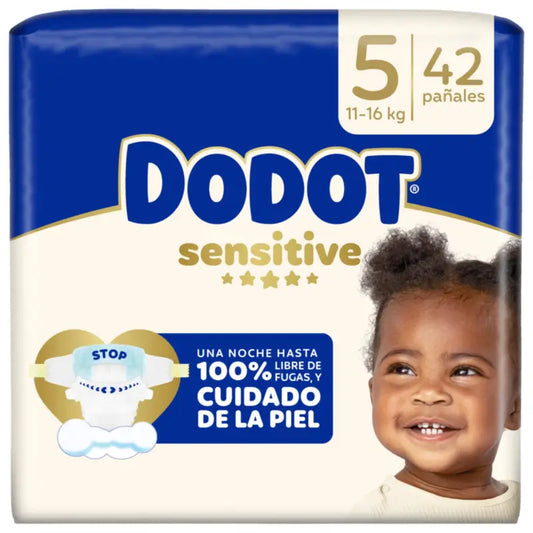 Dodot Sensitive veľkosť 5 (12–16 kg), 42 plienok