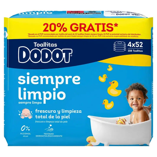 Dodot Dodot Refill Wipes, 208 pcs.