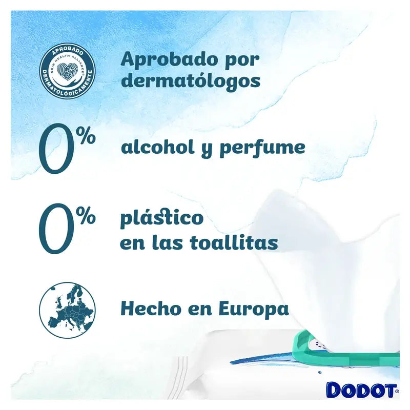 Dodot vlhčené utierky Total Care Aqua, 48 kusov