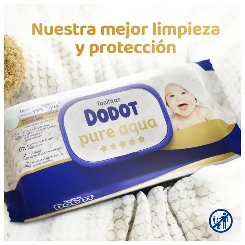 Dodot vlhčené utierky Pure Aqua, 6x48, 288 kusov