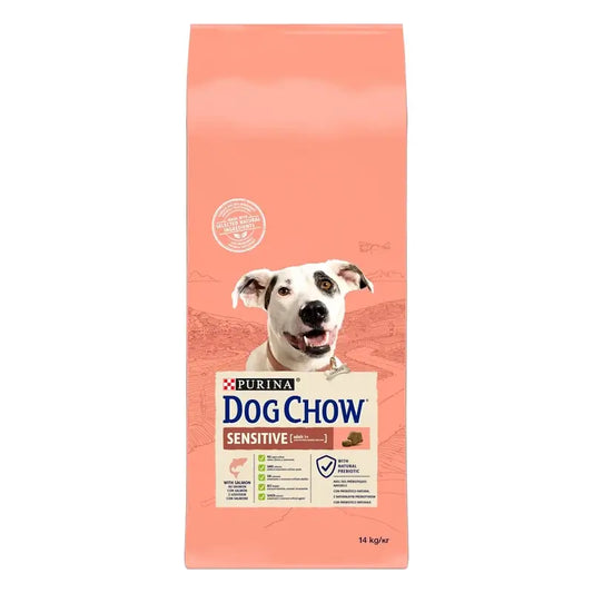 Dog Chow Canine Adult Sensitive Salmon 14 kg, krmivo pre psov