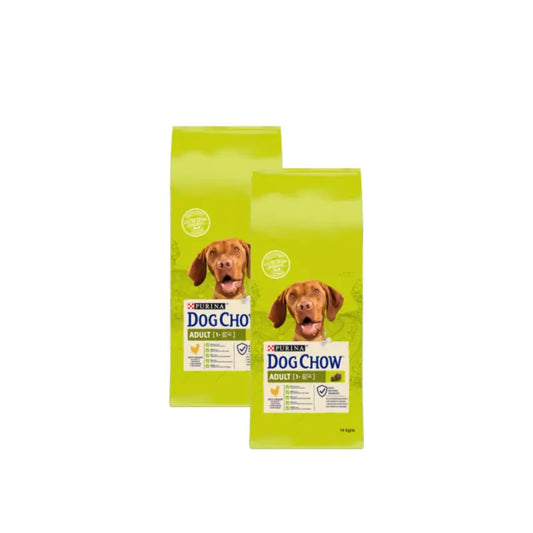 Dog Chow Canine Adult Chicken, balenie 2 x 14 kg, krmivo pre psov