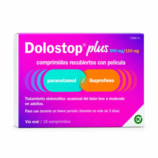Dolostop Plus 500 mg/150 mg, 16 tabliet