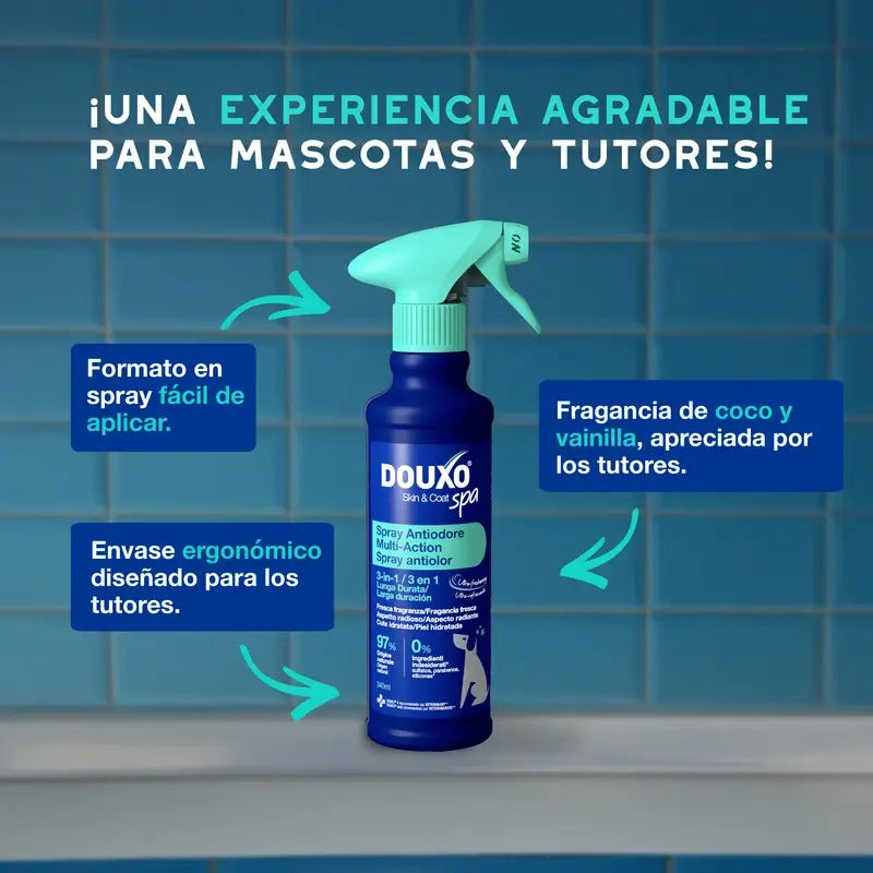 Douxo Skin & Coat Spa – viacúčelový sprej proti zápachu pre psov, 340 ml