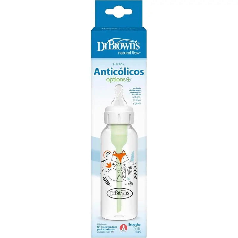 Kŕmna fľaša Dr. Brown’s Standard Options+ s motívom líšky, 250 ml