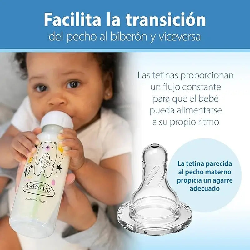 Kŕmna fľaša Dr. Brown's proti kolike Options+ – štandardná veľkosť, 250 ml