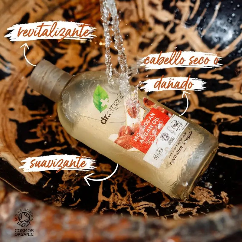 Dr.Organic Šampón s arganovým olejom pre suché alebo poškodené vlasy, 265 ml