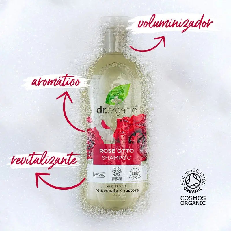 Dr.Organic Šampón s damaskou ružou pre zrelé vlasy, 265 ml