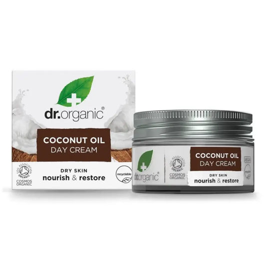 Dr.Organic Denný krém s panenským kokosovým olejom – pre suchú až veľmi suchú pleť, 50 ml