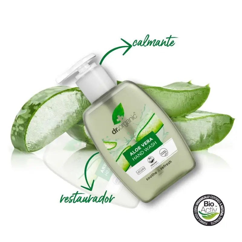 Dr.Organic Aloe Vera mydlo na ruky pre všetky typy pleti, 250 ml