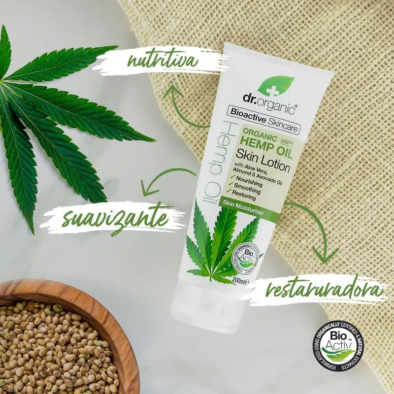 Dr. Organic Telový krém s organickým konopným olejom 200 ml. 