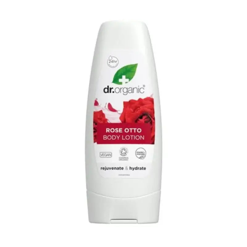 Dr. Organic Telové mlieko s damaskou ružou 200 ml. 