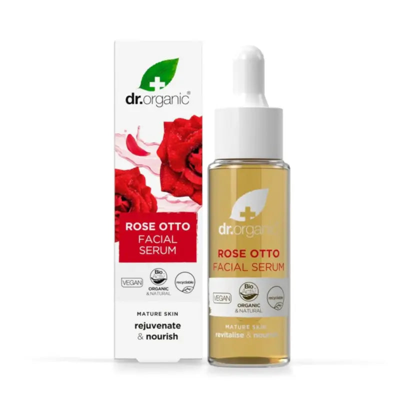 Dr.Organic Sérum na tvár s damaskovou ružou pre zrelú pleť, 30 ml