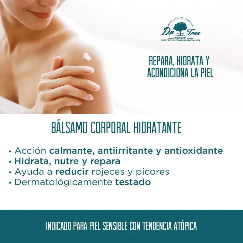 Dr. Tree Prírodný hydratačný telový balzam pre citlivú pokožku 400 ml 