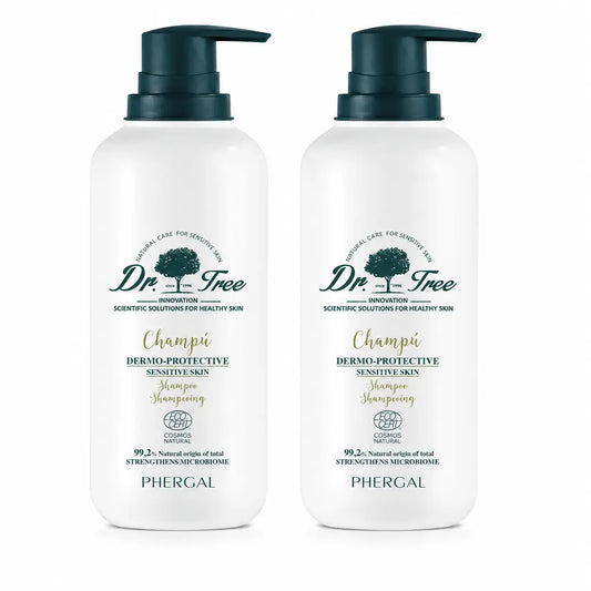 Dr. Tree Prírodný dermoprotektívny šampón pre citlivú pokožku hlavy 400 ml, balenie po 2 ks