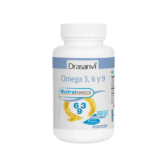 Drasanvi Omega 3-6-9 1000 mg, balenie Nutrabasicos, 100 kapsúl