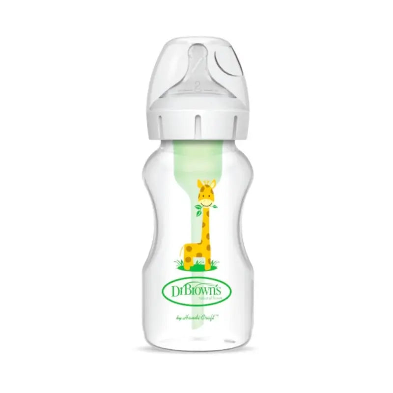 Kŕmna fľaša Dr. Brown's s širokým hrdlom, motív žirafy, PP, Options+, 270 ml