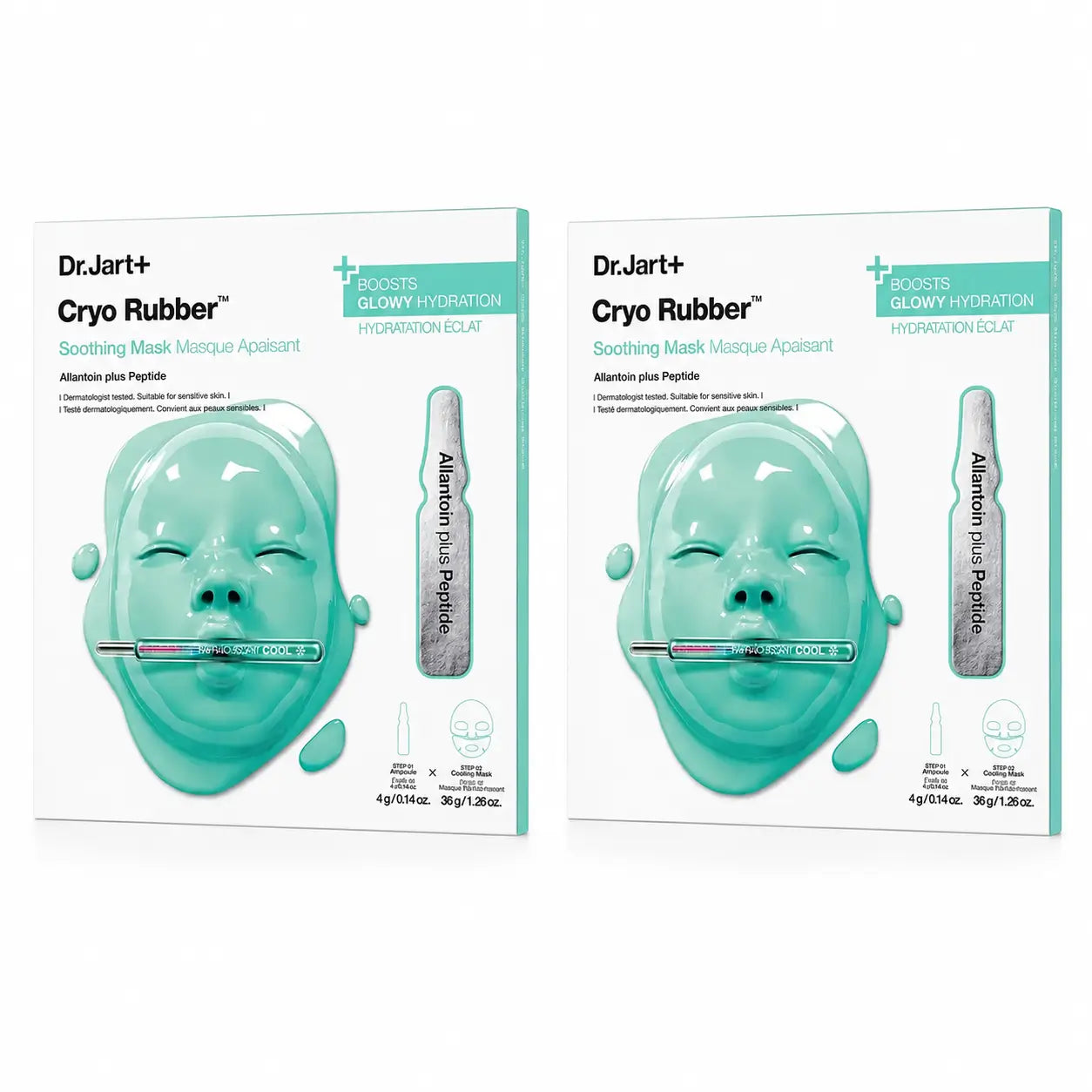 Dr.Jart+ Upokojujúca maska Cryo Rubber Soothing Mask, balenie po 2 ks