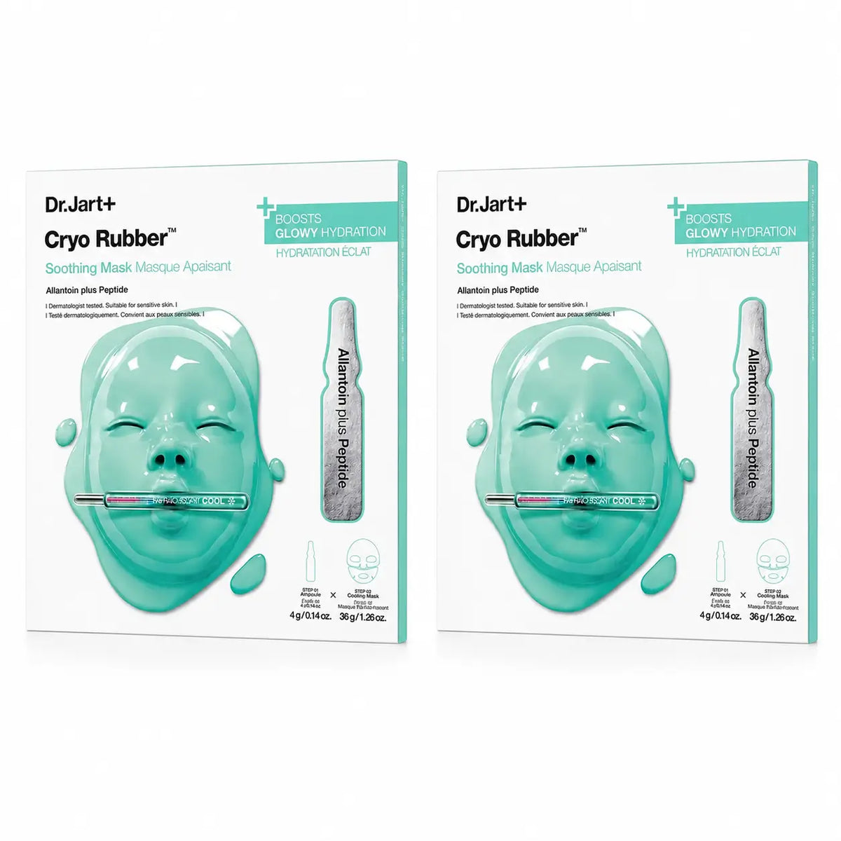 Dr.Jart+ Upokojujúca maska Cryo Rubber Soothing Mask, balenie po 2 ks
