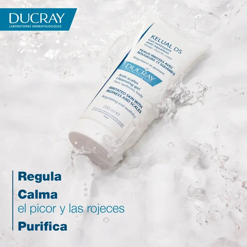 Ducray Kelual Ds Čistiaci gél na tvár proti lupinám, 200 ml