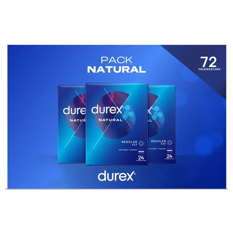 Kondómy Durex Natural Plus, balenie 3 x 24 kusov