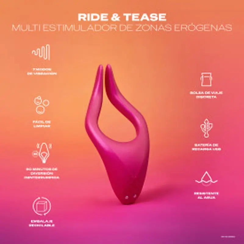 Durex – viacúčelový stimulačný vibrátor Ride & Tease