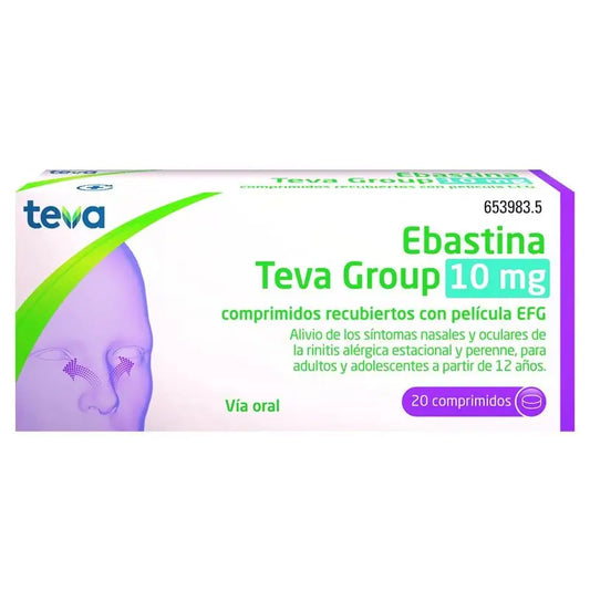 Ebastine Teva 10 mg, 20 Tablets