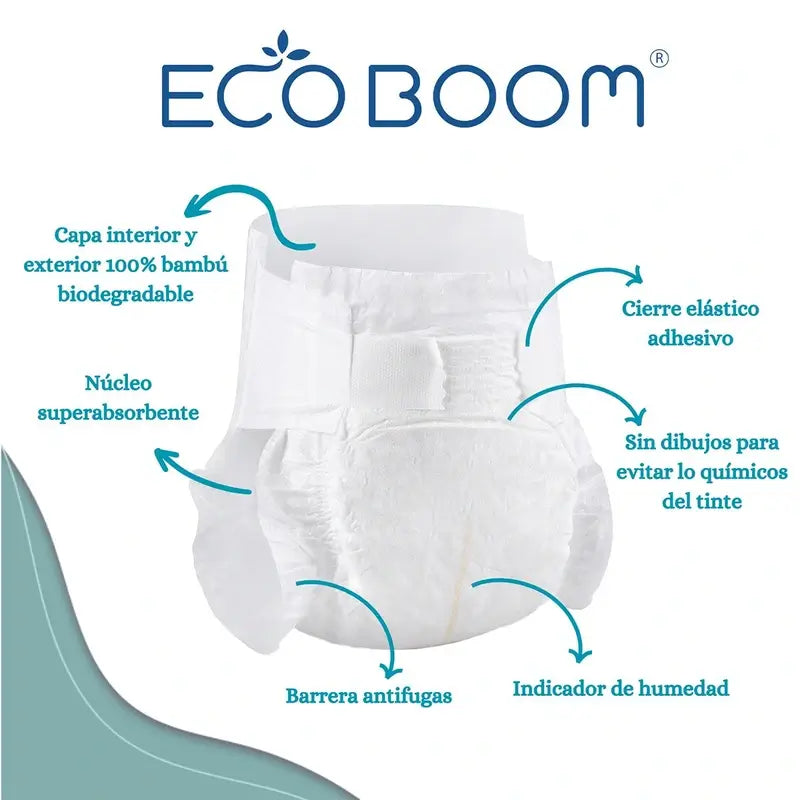 Eco Boom Bambusová plienka Pure Nb 0, 34 kusov