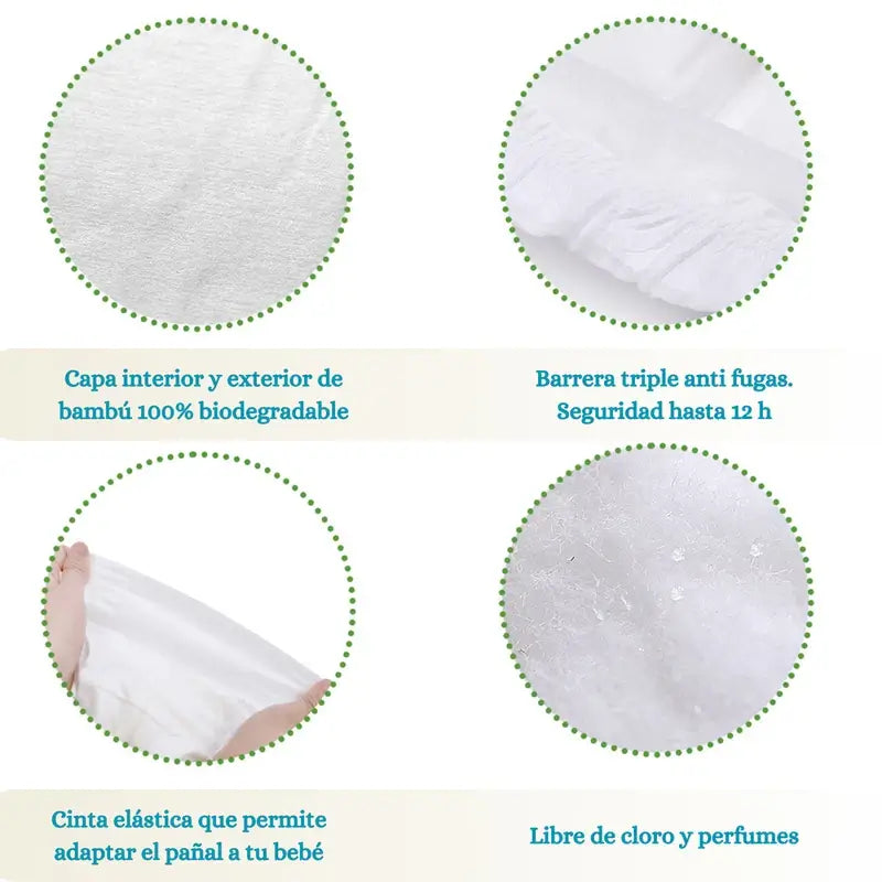 Eco Boom Bambusová plienka Pure Nb 0, 34 kusov