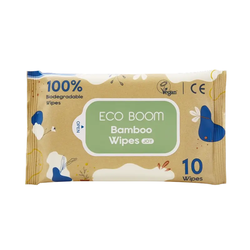 Eco Boom – balenie 100 % prírodných bambusových utierok, 10 kusov