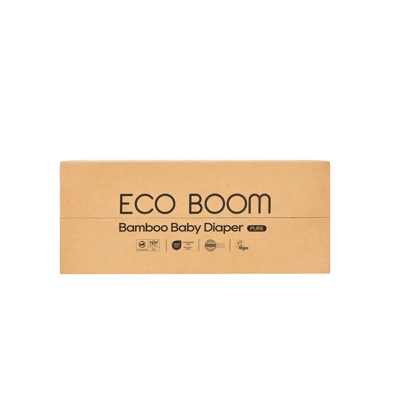 ECO BOOM PURE Ekologické plienky zo 100 % prírodného bambusu – veľkosť 3/M (6–10 kg) – 68 ks