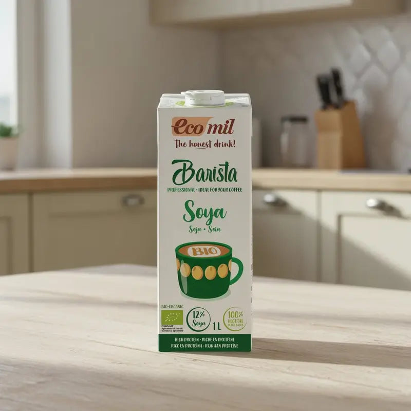 Ecomil Rastlinné nápoje – sójový nápoj Barista v bio kvalite, 1 liter