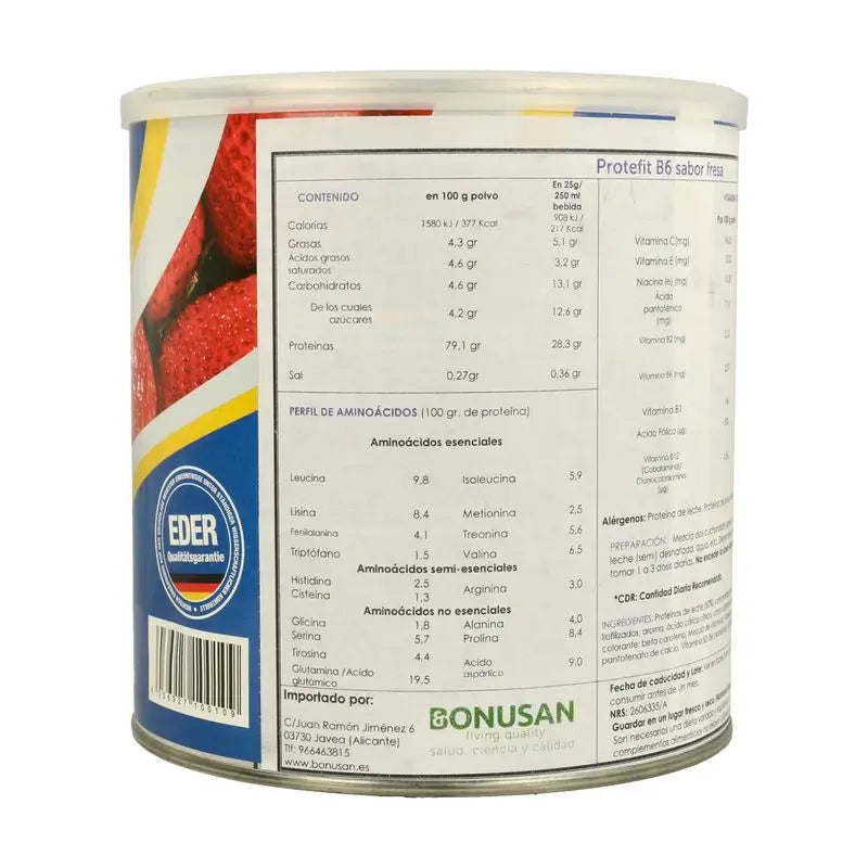 Eder Health Nutrition Wheyfit s príchuťou jahôd, 750 g. 