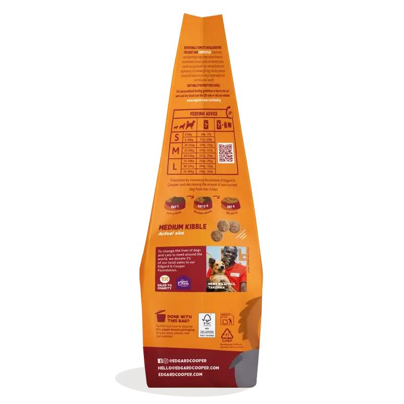 Edgard & Cooper Krmivo pre dospelých psov strednej veľkosti s čerstvým kuracím mäsom, 2,5 kg