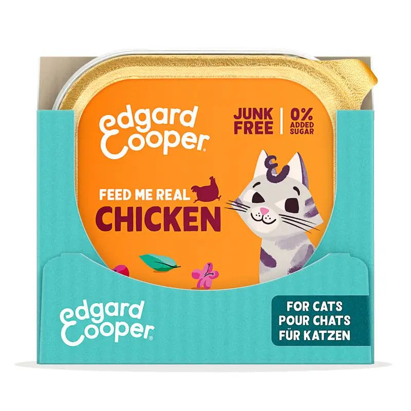 Edgard & Cooper Mokré krmivo pre dospelé mačky 16x85 g – kuracie mäso z voľného chovu