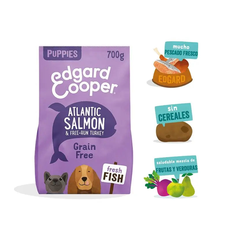 Edgard & Cooper Krmivo pre šteniatka 700 g Čerstvý atlantický losos 