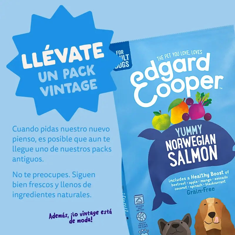 Edgard & Cooper Krmivo pre dospelých psov strednej veľkosti s čerstvým lososom, 2,5 kg