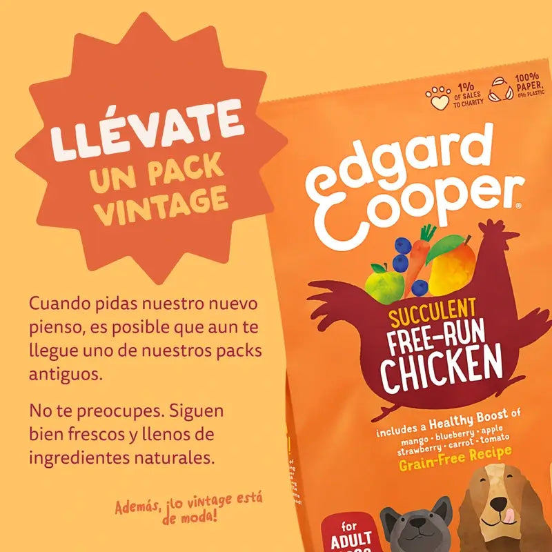 Edgard & Cooper Krmivo pre dospelých psov strednej veľkosti s čerstvým kuracím mäsom, 1 kg